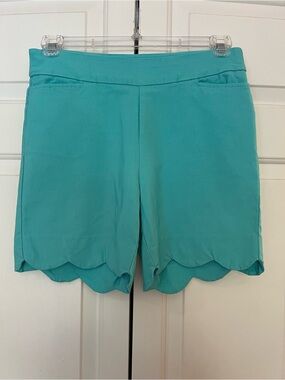 Anthony’s Scallop Hem Shorts in Turquoise Size 10